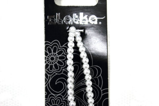 Бусины стеклянные под жемчуг 8 мм 54 шт на нити №01 белый