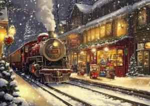 " ФРЕЯ" Пазл 1000 элемент. PZL- 1000/ 73 Станция " Новый год" 