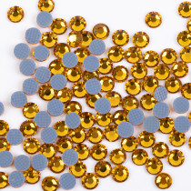 Страз клеевой " Zlatka" RS/ 144 SS12 3 - 3. 2 мм акрил 144 шт в пакете с еврослотом 008 т. желтый ( topaz) 