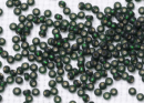 Бисер Чехия круглый 10/0 500 г 57150m прозрачный темно-зеленый с серебристым прокрасом матовый